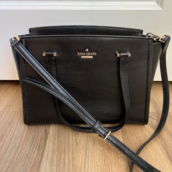 Kate Spade Black Leather Small Geraldine Patterson Drive Medium Size Handbag - Picture 3 of 15